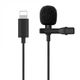 Мікрофон петличний Lightning для iPhone, iPad Lavalier Microphone Чорний - зображення 2