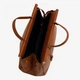 Сумка жіноча шкіряна саквояж велика Regina Notte Travel bag 2479 Темно-рудий - зображення 4