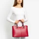 Сумка женская кожаная тоут большая Regina Notte Tote 1651 Темно-красный - изображение 2