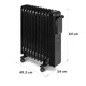 Масляный радиатор Klarstein Thermaxx Elevate Smart 2720 Вт черный (10035277) - изображение 8