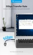 Кабель перехідник-адаптер Type-C на USB швидкісний USB 3.1 Gen1 Vention OTG (0,15 м, USB 3.1). Black - зображення 4