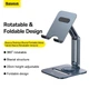 Держатель для телефонов и планшетов Baseus B10431801811-00 Desktop Biaxial Foldable Metal Stand (for Tablets) grey - изображение 9