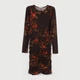 Платье вечернее короткое летнее женское H&M 0835020 XS Коричневое (7000000000468) - изображение 1