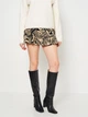 Юбка мини летняя женская Stradivarius 4667/548/450 36 Бежевая с черным (SZ04667548450368) - изображение 1