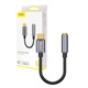 Переходник Type-C на наушники mini jack 3.5mm AUX BASEUS L54 (0.09m, DAC). Gray - изображение 6