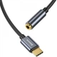 Переходник Type-C на наушники mini jack 3.5mm AUX BASEUS L54 (0.09m, DAC). Gray - изображение 7