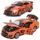 Машинка Ford Mustang GT-500 игрушка моделька металлическая коллекционная 15 см Оранжевый (9988474) - изображение 1