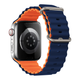 Силиконовый ремешок Fruct Ocean для Apple Watch 42/44/45/46/49 mm Navy Orange - изображение 2