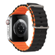 Силіконовий ремінець Fruct Ocean для Apple Watch 42/44/45/46/49 mm Black Orange - зображення 2