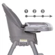 Стілець для годування 4в1 KidWell EATAN GRAY - зображення 7