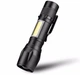 Фонарик ручной CATA CT8024, 5W Led-CREE Q5+COB, Zoom, 3 режима, алюминий, аккумулятор, IP44 - изображение 1