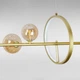 Люстра молекула с 10 коричневыми плафонами и LED подсветкой на золотом корпусе Levistella 918LP267-10 GD+BR - изображение 2