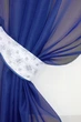 Кухонні штори VR-Textil № 091к з ламбрекеном і підв'язками синій з білим 300х170 см (52-0317) - зображення 3