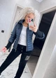 Fashions • Куртка женская с довязом "Dream" Fashions 52 синий (№3508/а-мк) - изображение 5