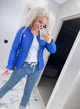 Fashions • Женская куртка Sanny Fashions 62 электрик (№3502/а-мк) - изображение 3