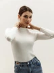 Гольф женский из ангоры облегающий приталенный теплая водолазка Seventeen 2XL-3XL Белая 2098.5440 - изображение 4