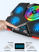Підставка для ноутбука з охолодженням VHG K44 з RGB-підсвічуванням Laptop Cooling Pad, Red - изображение 3