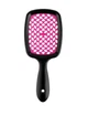 Расческа для волос Super Brush бережное распутывание черный с розовым - изображение 2