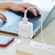 Сетевое однопортовое зарядное устройство Borofone BA36A QC3.0 Micro Белое (BA36AMW) - изображение 4
