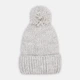 Детская зимняя шапка-бини вязаная с помпоном для девочки Coccodrillo Accessories Winter Girl ZC2364312AWG-019 50 см Серая (5904706004445) - изображение 2