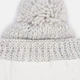 Детская зимняя шапка-бини вязаная с помпоном для девочки Coccodrillo Accessories Winter Girl ZC2364312AWG-019 50 см Серая (5904706004445) - изображение 5