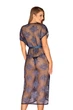Кружевной полупрозрачный халат пеньюар Obsessive Flowlace peignoir L/XL синий - изображение 2