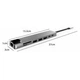 USB Type-C Хаб перехідник концентратор для MacBook Kerui 8 в 1 HDMI SD TF RJ45 - зображення 2