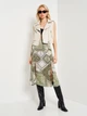 Юбка миди осенняя женская Stradivarius 4676/676/551 XS Хаки (SZ04676676551014) - изображение 3