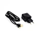 Мережевий зарядний пристрій Aspor F13C Carbon Series 2.1A/2USB + USB кабель Lightning- чорний - изображение 1