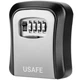 Внешний мини сейф с пластиковым корпусом USafe KS03p для ключей с кодовым замком, Серый - изображение 3