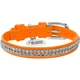 Ошейник для животных WAUDOG Glamour с QR-паспортом "Стразы" XS Ш 9 мм оранжевый (33064) - изображение 2