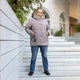 Зимняя женская куртка большого размера UF-Fashion Mishel -mt 50 лаванда - изображение 1