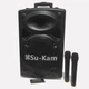 Портативная колонка Su-Kam BT 120D/212D+ 2 микрофона 300 Вт 7500 mAh black - изображение 3