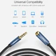 Кабель UGREEN AV118 3.5mm Male to 3.5mm Female Extensioin Cable 2m Blue (40675) - изображение 3