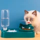 Миска для котов Taotaopets 119906 Forest Green 22*28,2*14,5 см двойная с поилкой - изображение 6