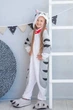 Детская пижама кигуруми Кот чи Tabby Cat Серый Kigurumi kcr1004 140 см - изображение 2