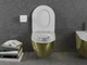 Подвесной унитаз MEXEN LENA WHITE GOLD с узором - изображение 4