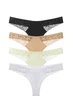 Трусики стринг, 4 штуки Anabel Arto 5(XL) черный белый шампань бежевый (36771) (82281) - изображение 1