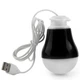 LED Лампа 5 Ватт с кабелем USB. Портативная светодиодная USB лампочка от павербанка 5W, светильник ночник Черная - изображение 1