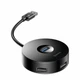 USB хаб расширитель с входом USB-A Baseus Round Box USB3.0 на 4USB (USB 3.0, 3USB 2.0, 10 см). Black - изображение 8