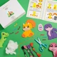 Набір для творчості для дітей 6+ DIY швейний набір для виготовлення іграшок з фетру «Динозаврики» (4 динозаври + брелок) - изображение 7