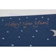 Открытка авторская с аппликацией "Happy New Year - 3" синяя без дарственной надписи - изображение 3