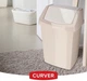 Мусорное ведро с откидной крышкой Curver Click-IT 25L бежевый 04044 - изображение 4