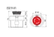 Пост одномісний "Стоп" 230V 1NC IP65 грибок [4771447] ESE1Y-V1 ETI - зображення 2