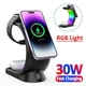 Док-станція 4в1 Magnetic Wireless Charger для iPhone 15/14/13/12 MagSafe, AirPods, Apple Watch (black) - зображення 1