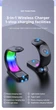Док-станція 4в1 Magnetic Wireless Charger для iPhone 15/14/13/12 MagSafe, AirPods, Apple Watch (black) - зображення 6