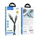 USB кабель Hoco U115 Transparent With Display PD20W Type-C to Lightning 1.2m, Black - зображення 3