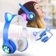 Беспроводные детские Bluetooth наушники с кошачьими ушками и цветной подсветкой Cat VZV-23M - изображение 6