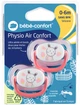 Пустышка силиконовая Bebe Confort Physio Air Dummy Gardener 18-36 месяцев 2 шт Розовая и желтая (3104201930) - изображение 3