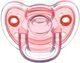 Пустышка 100% силиконовая Bebe Confort Natural Physio 18-36 месяцев Красно-прозрачная (3104201260) - изображение 1